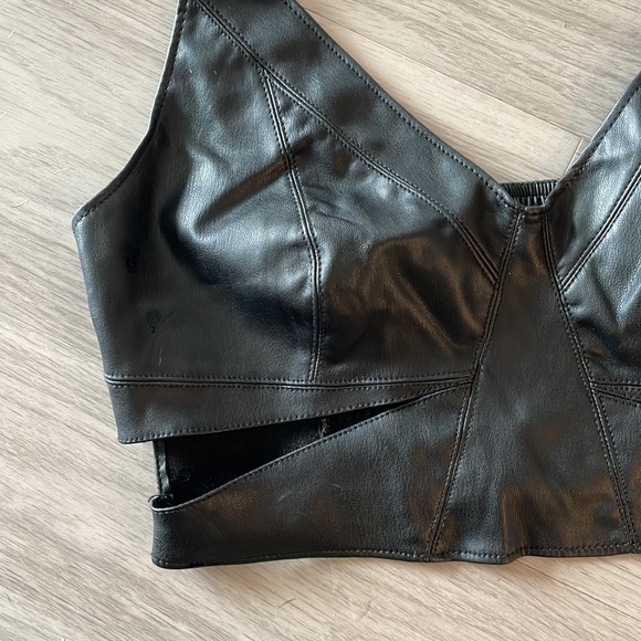 Zara leather crop top - Picture 4 of 6
